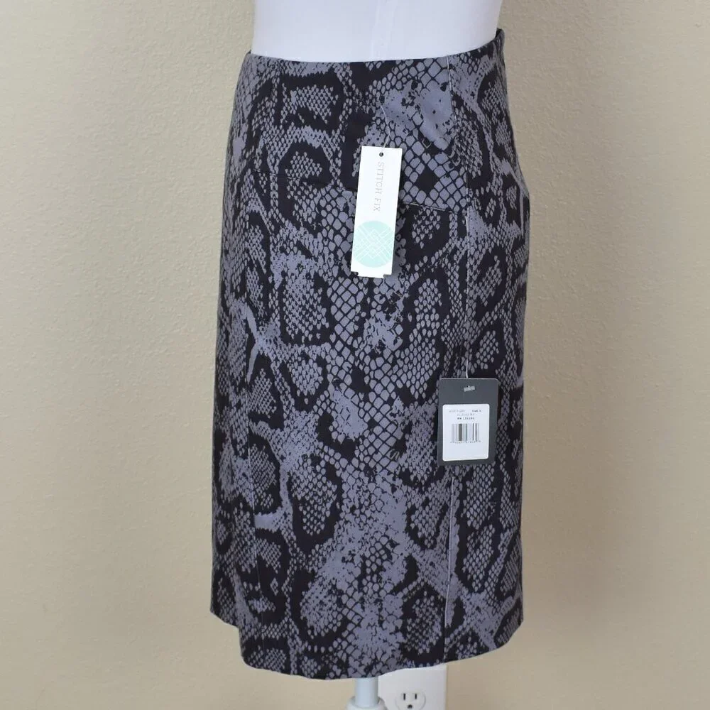 Stitch Fix Lysse Charity Pencil Skirt Snake Print NEW - S